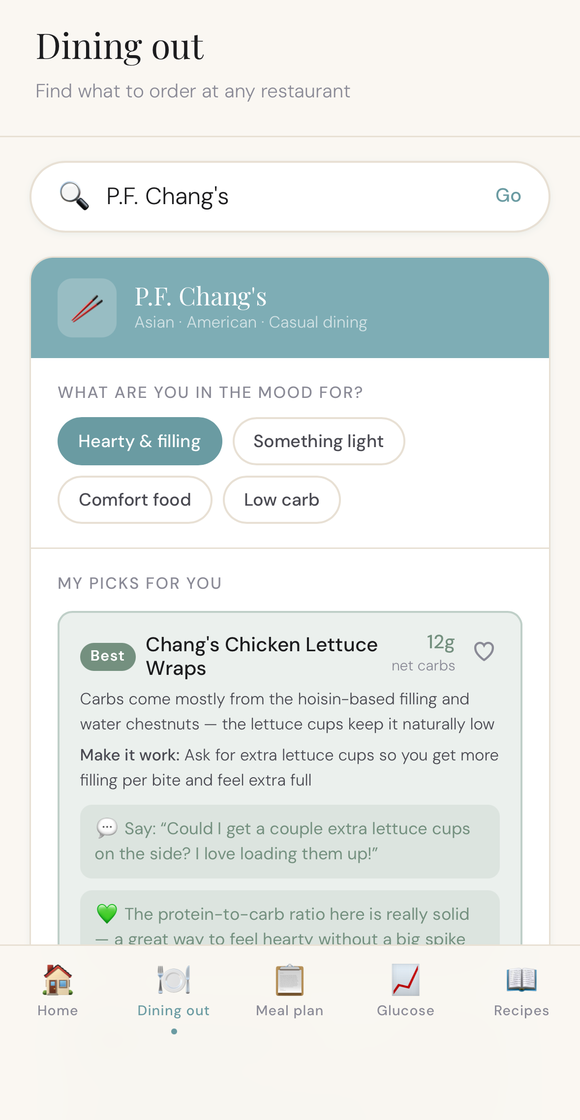 Restaurant guide in the Nuneo app